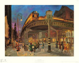 Sixth Avenue Elevated at Third Street, 1928 Art par John Sloan