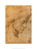 Testa Femminile di Profilo Prints by Michelangelo Buonarroti 