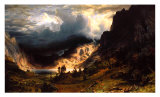 Sturm in den Rocky Mountains Poster von Albert Bierstadt