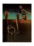 Frau mit Rosenhaupt Kunstdrucke von Salvador Dalí