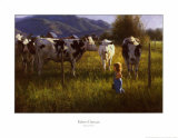 Anniken et les vaches Art par Robert Duncan