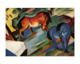 Red and Blue Horses Prints by Franz Marc