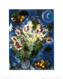 Nature morte aux fleurs Art par Marc Chagall