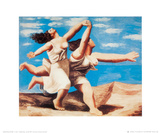 Deux femmes courant sur la plage Posters par Pablo Picasso