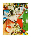 Le village et moi Affiches par Marc Chagall