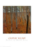 Forêt de hêtres Poster par Gustav Klimt