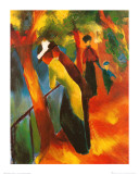 Sunny Road Affiches par Auguste Macke