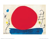 Rote Sonne Kunstdrucke von Joan Miró