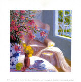 Pink Chair Print by Suzanne Hoefler