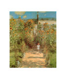 Le Jardin de Monet à Vétheuil Affiche par Claude Monet