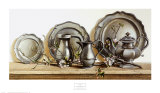 Pewter with Apple Blossom Prints by Pauline Eblé Campanelli