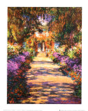 Une allée du jardin de Monet, Giverny Affiches par Claude Monet