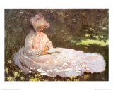 Woman Reading Kunstdrucke von Claude Monet