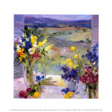 Blumenarrangement in der Toskana Kunstdrucke von Allayn Stevens