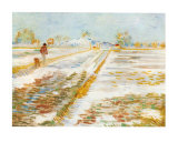 Paisaje nevado Lámina por Vincent van Gogh Paisaje nevado Lámina por Vincent van Gogh