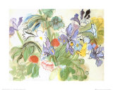 Poppies and Iris Poster by Raoul Dufy