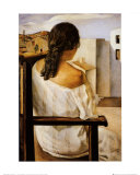 Junges Mädchen von hinten Kunstdrucke von Salvador Dalí