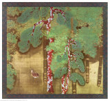 Pins et une caille Affiche par Yokoyama Taikan