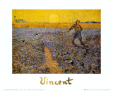 Le semeur au soleil couchant Posters par Vincent van Gogh