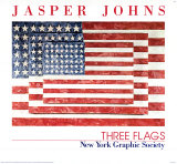 Trois drapeaux, 1958 Art par Jasper Johns