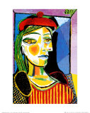 Girl with Red Beret Kunstdrucke von Pablo Picasso