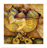 Script and Fruit II Posters by Inka Zlin
