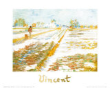 Paysage enneigé Affiches par Vincent van Gogh