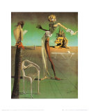 Frau mit Rosenhaupt Poster von Salvador Dalí