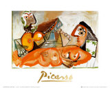 Reclining Nude and Musician Affiches par Pablo Picasso