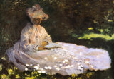 Woman Reading Stampe di Claude Monet