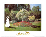 Lady in a Garden Posters by Claude Monet