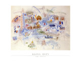 París, 14 de julio Lámina por Raoul Dufy