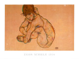 Kauernder Weiblicher Akt, 1914 Print by Egon Schiele