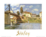 Pont à Villeneuve-la-Garenne Posters par Alfred Sisley
