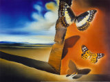Paisaje con mariposas Posters por Salvador Dalí