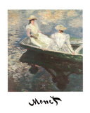 Jeunes filles en barque Posters par Claude Monet