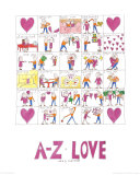 A-Z de l'amour Posters par Nicola Streeten