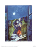 Lovers in Moonlight Prints by Marc Chagall