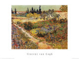 Flower Garden Affiche par Vincent van Gogh