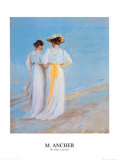 Two Ladies on the Beach Kunst von Michael Peter Ancher