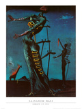 Die Brennende Giraffe, 1935 Kunstdrucke von Salvador Dalí