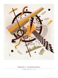 Komposition mit Schachbrettstreifen, 1922 Affiches par Wassily Kandinsky