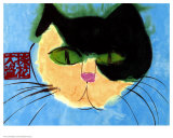 Cat's Head Posters by Walasse Ting