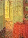 Red Table Cloth Art by Henri Le Sidaner Red Table Cloth Art by Henri Le Sidaner