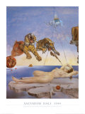 Dream Caused by the Flight of a Bee around a Pomegranate, c. 1944 Art by Salvador Dalí