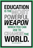 Education Nelson Mandela Quote Prints