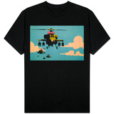 Apache Helicopter with Bow T-Shirt