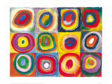 Wassily Kandinsky - Barevná studie čtverců (Farbstudie Quadrate, cca 1913) Plakát Wassily Kandinsky - Barevná studie čtverců (Farbstudie Quadrate, cca 1913) Plakát