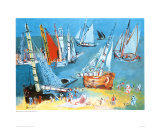 Bateaux Dans Ie Port Poster by Raoul Dufy