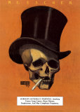 Skull with Cigarette Prints by M. C. Escher